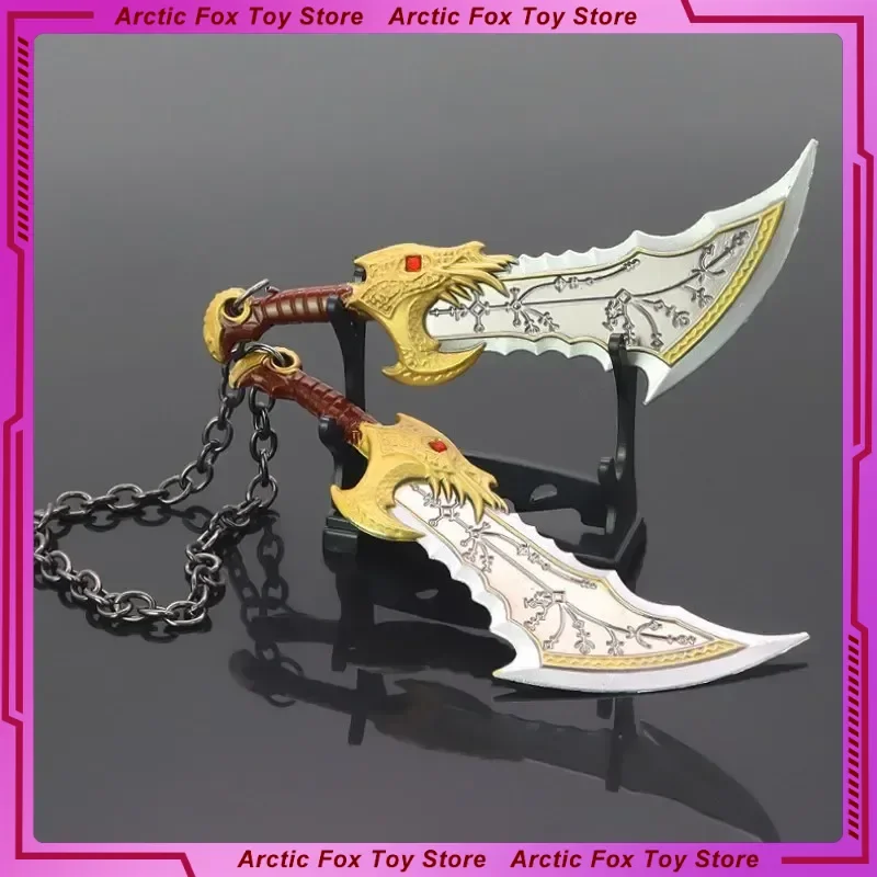 15cm dieu de la guerre jeu métal Weapo modèle Ragnarok Kratos Weapo lames du Chaos runique Double lame épée samouraï cadeaux jouets garçons