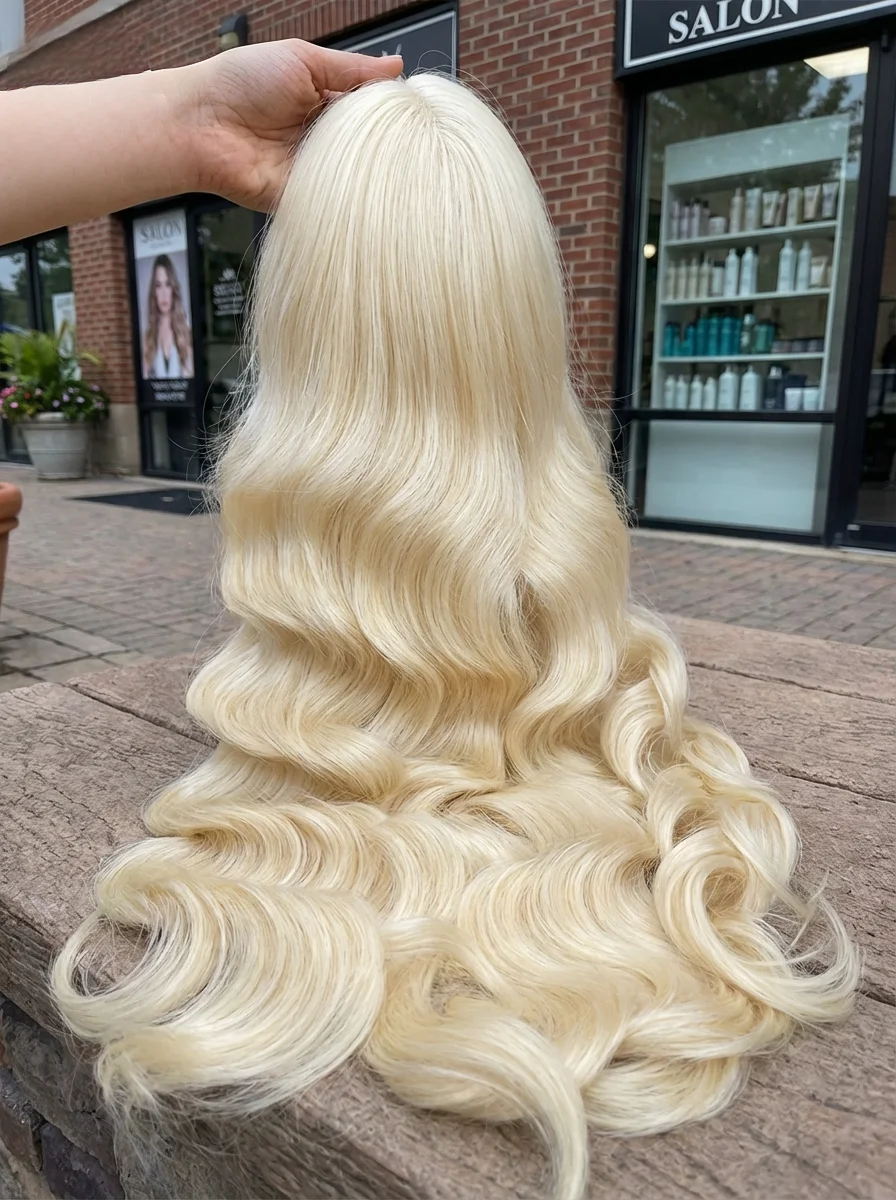 

38Inch 613 13x6 Lace Front Wig Human Hair Body Wave Blonde Wig Human Hair 613 HD Lace Front Wigs Pre Plucked 100% Human Hair Wig