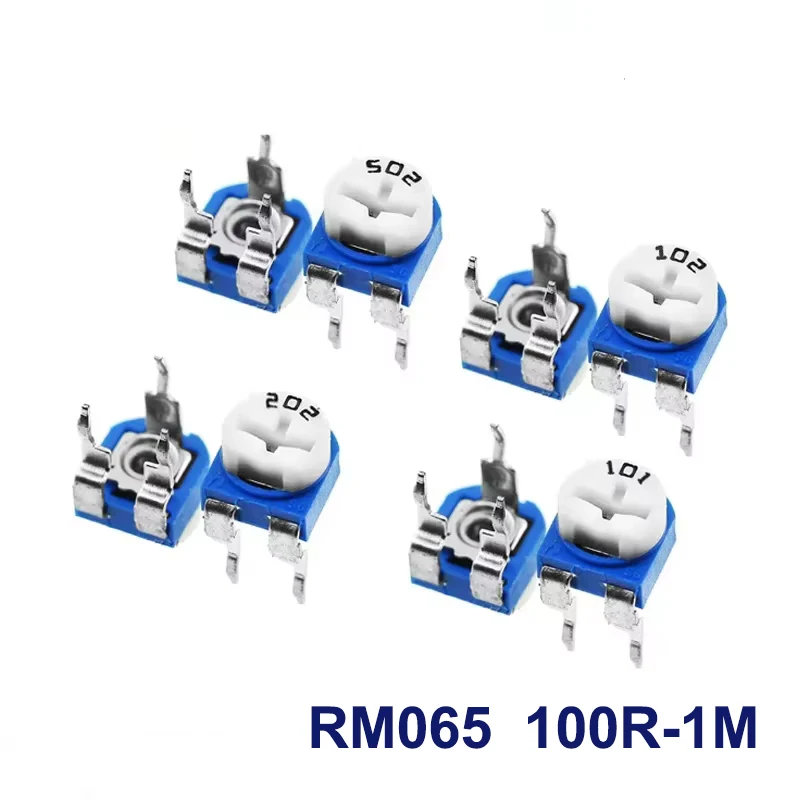 20Pcs RM065 RM-065 Series 100 200 500 1K 2K 5K 10K 20K 50K 100K 200K 500K 1M Ohm Trimpot Trimmer Potentiometer Variable Resistor
