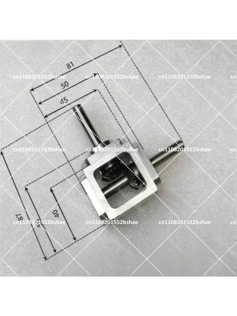 Right Angle Transmission Dual Output Bevel Gear Reducer, Gearbox Corner Small T-Type Cross Gearbox