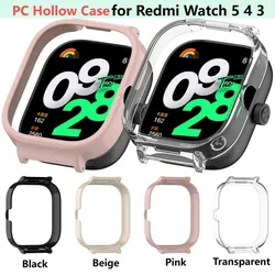 20mm Width PC Hollow Case Cover for Redmi Watch 5 4 3 Smart Watch Bumper Protective Cover Shell for Redmi Watch5 Accessorie