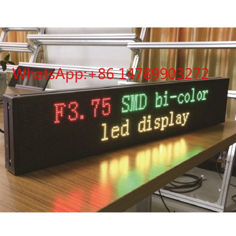 P4.75 Indoor SMD LED Display Module 100.2x24.2cm 64x16 Pixels Programmable Advertising Screen
