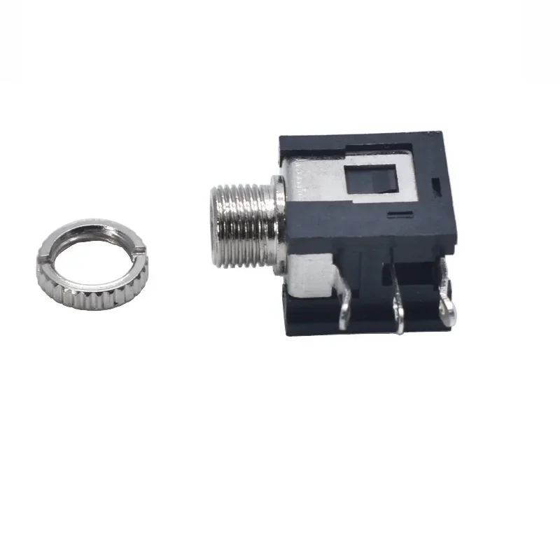 50 Pcs Screw Panel Mount Phone Jack 3.5mm 3 Pin Stereo Socket For 3 Poles Earphone Plug Through Holes Audio Jack DC30V 0.5A