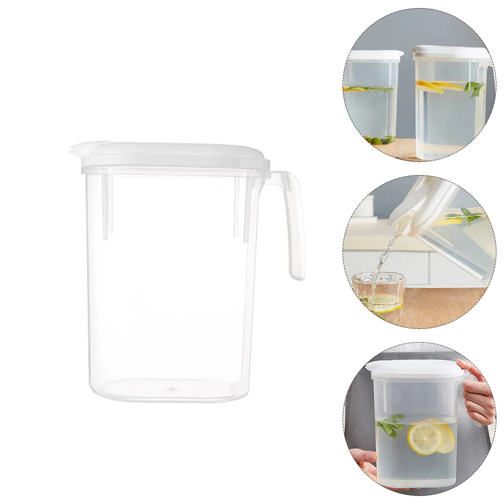 

1Pcs Plastic Water Jug Large Capacity Household Beverage Kettle Multipurpose Juice Tea Cold Drink Pot Easy Clean Portable Handle