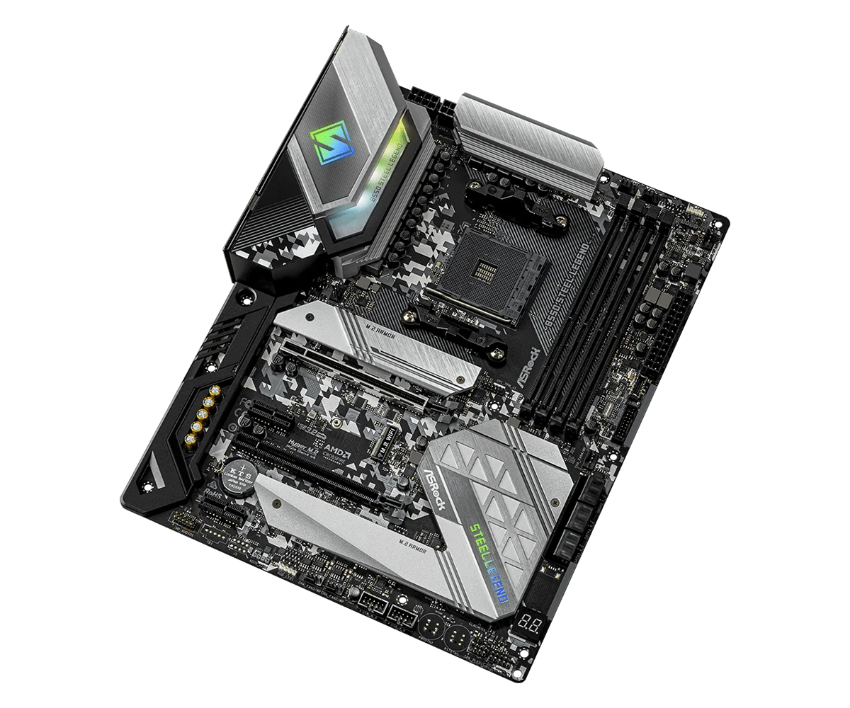اللوحة الأم ASrock B550 B550 الصلب أسطورة اللوحة الأم AM4 دعم 5900 4500 5700X 3600 5600 5500 وحدة المعالجة المركزية ATX DDR4 128GB M.2 ATX