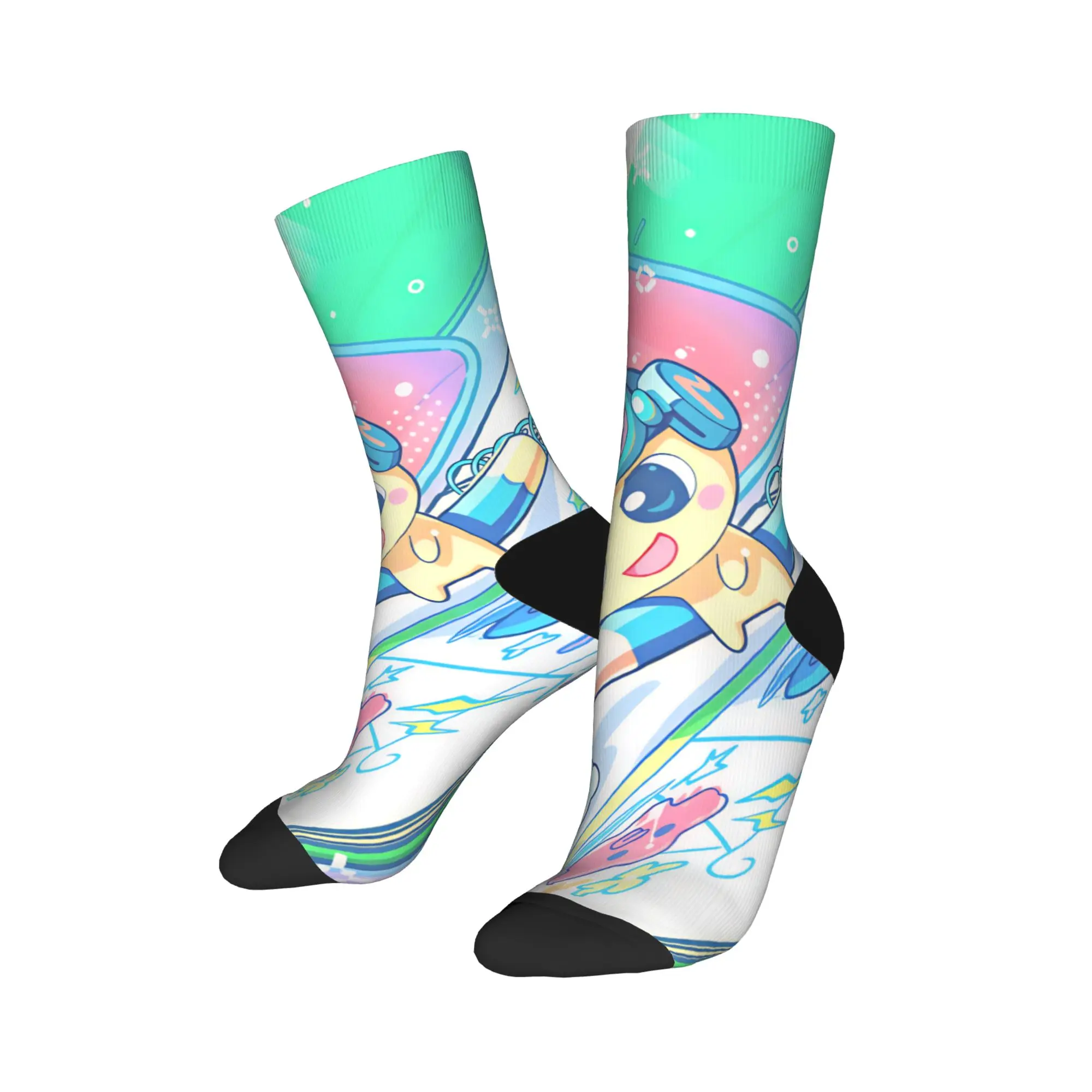 Adults Men Socks Tamagotchi  Stockings Winter Retro Breathable Socks Design Cycling Non-Slip Socks