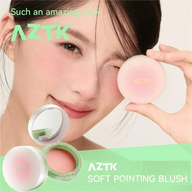 AZTK Blush Soft Pointing Blusher Cushion Blush Balm Expansion Matte Portable Brightening Naturally Clear Face Rouge Makeup