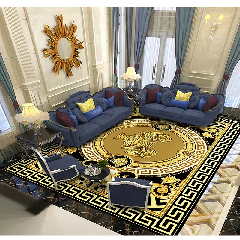 2026 Handmade Customized Luxury Carpet New Zealand Wool Plus Silk Tufted Washable Reversible Home Bedroom European Court Living