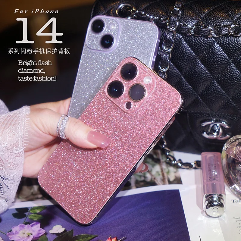 new Luxury shiny color Frontand back film for Apple iphone 11 12 13 14 15 Plus Pro Max X XR Xs Max shiny Protective Scratch film