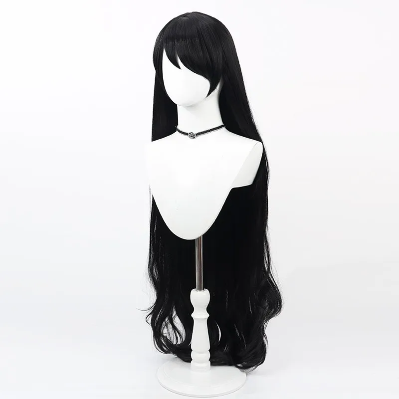 Blue Archive Wakaba Hinata cosplay wig black long curly hair Halloween gift