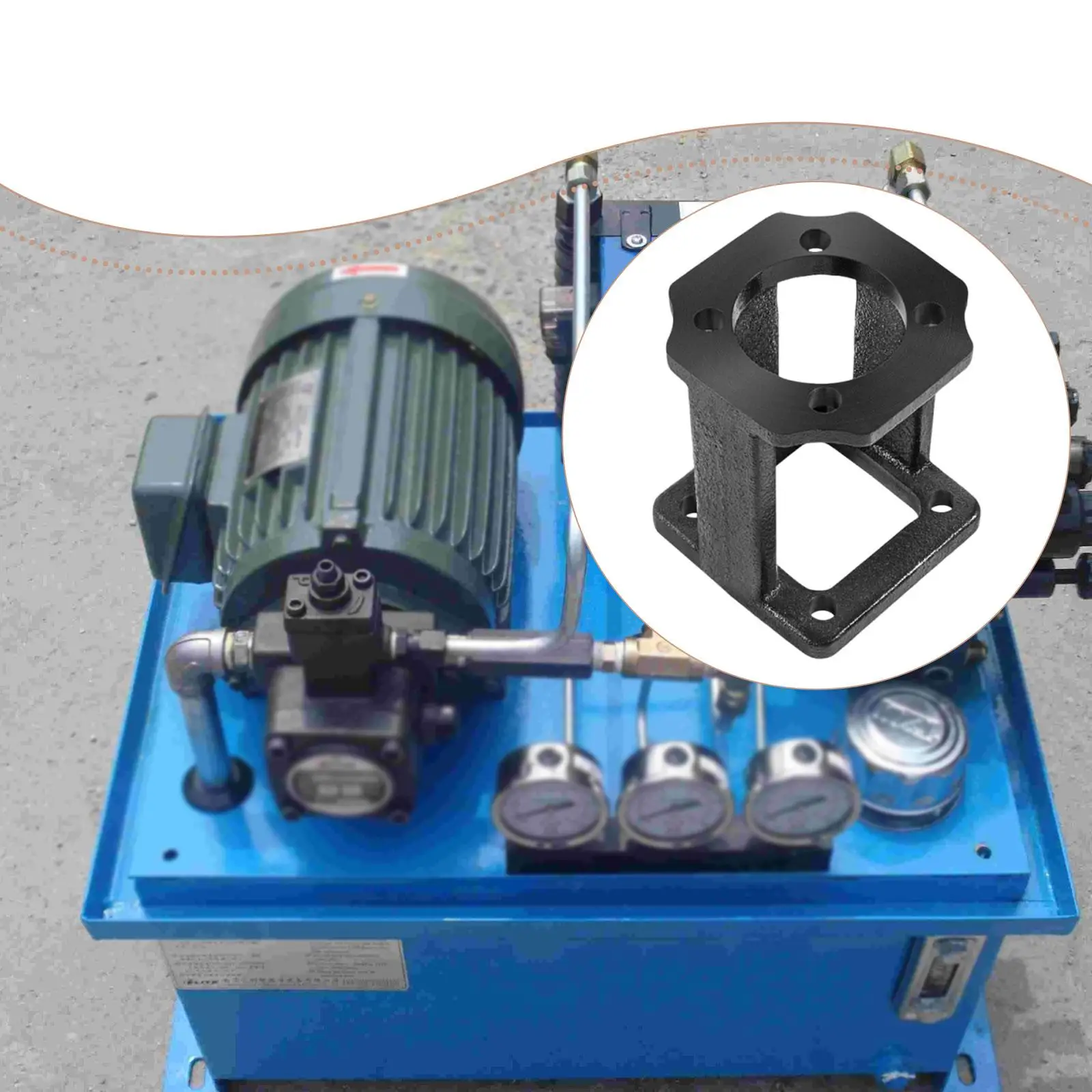 Durable Metal Hydraulic Wood Splitter Pump Mount Bracket Stable Anti Vibration Design for 5 to 7 Hp Engines