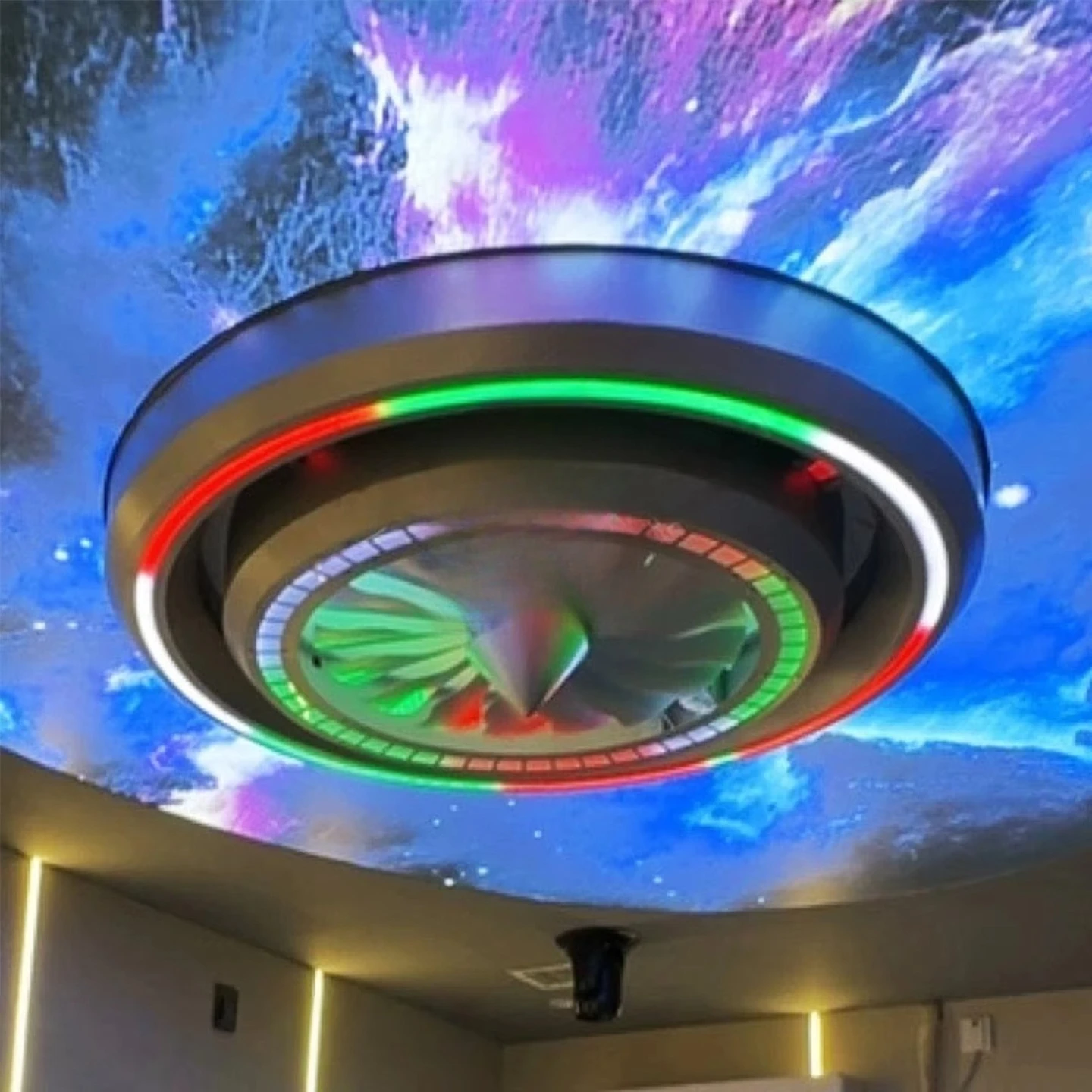 LED lights, jet engine, turbofan, wall decoration, space style metal and iron atmosphere