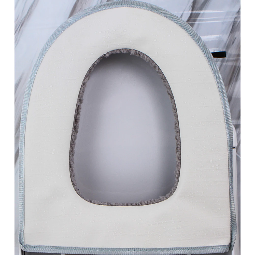 

1pc Universal Toilet Cover With Zipper Reusable Thicken Toilet Seat Cover Warm Breathable Comfortable Skin-