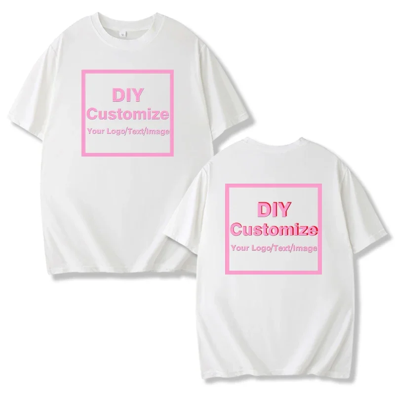 Passen Sie Ihr Design T-Shirts Männer Frauen Logo drucken Großhandel DIY Unisex hochwertige Streetwear Drops hipping Unisex Persönlichkeit