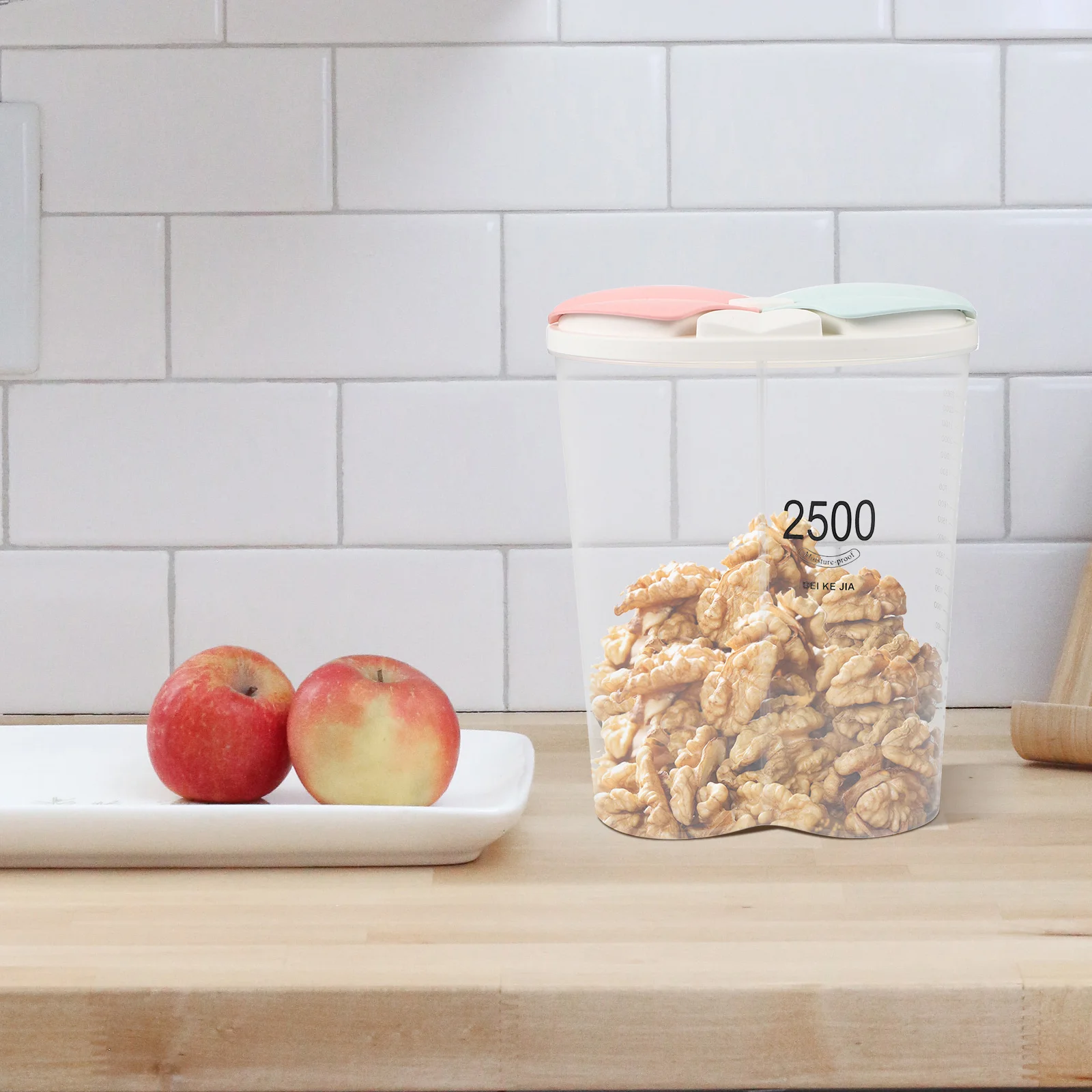 

Food Storage Jar Transparent Plastic Container For Coffee Tea Sugar Salt Dried Fruit Kitchen Pantry Organization Sealed