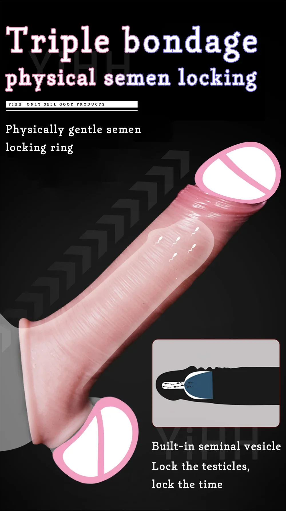 Realistic Reusable Silicone Penis Sleeve for Men