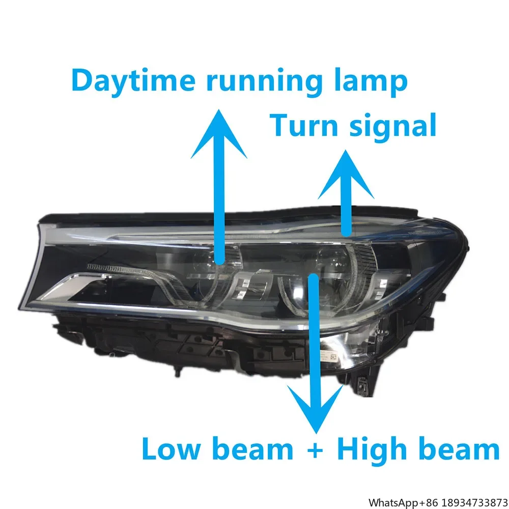 Engine Building 740I Adaptive Headlight Assemblies Led G12 2016-2018 Car Headlamp for bmw 7 series laser headlights for cars