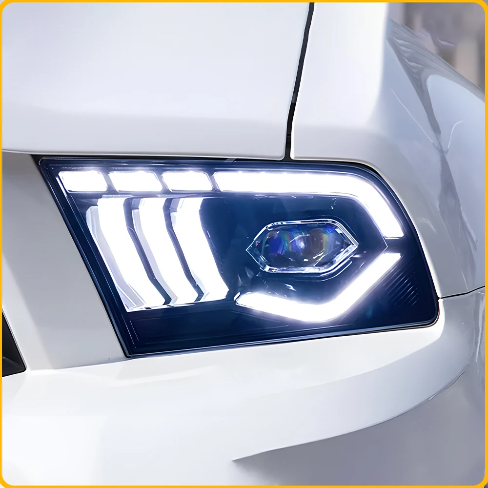 LED Projector Lens Headlamp Assembly For Ford Mustang 2010-2014 Modify Plug and Play Auto Car Accessories Streamer Turn Light