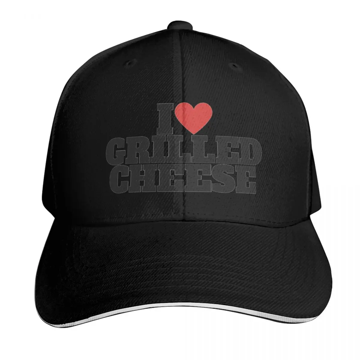 I Love Grilled Cheese Baseball Cap Curved Brim Classic Fit Low Profile Unstructured Unisex for Men Women