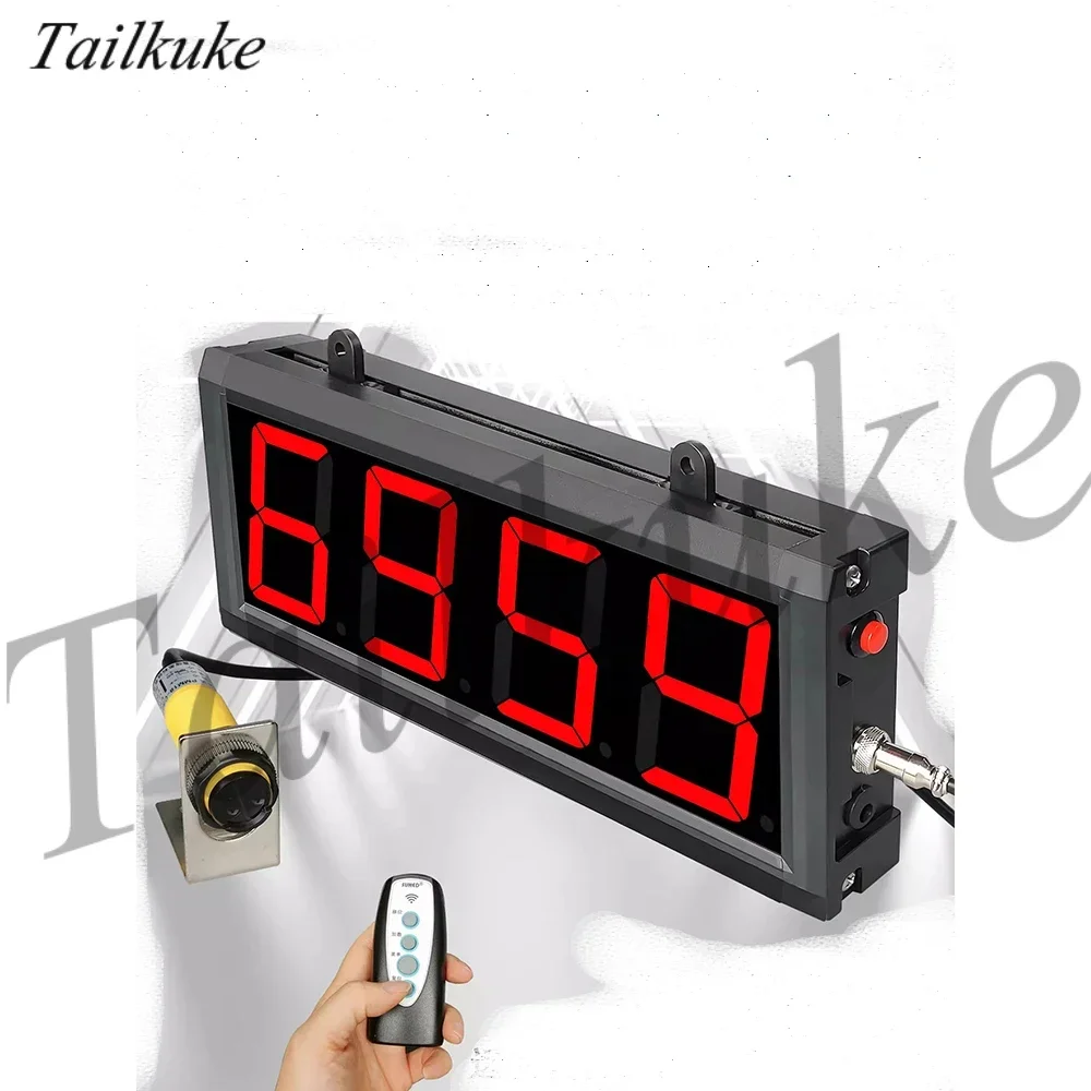 4-digit Display LED Large Screen Sensor Automatic Equipment Production Line Infrared Induction 3-inch Counter