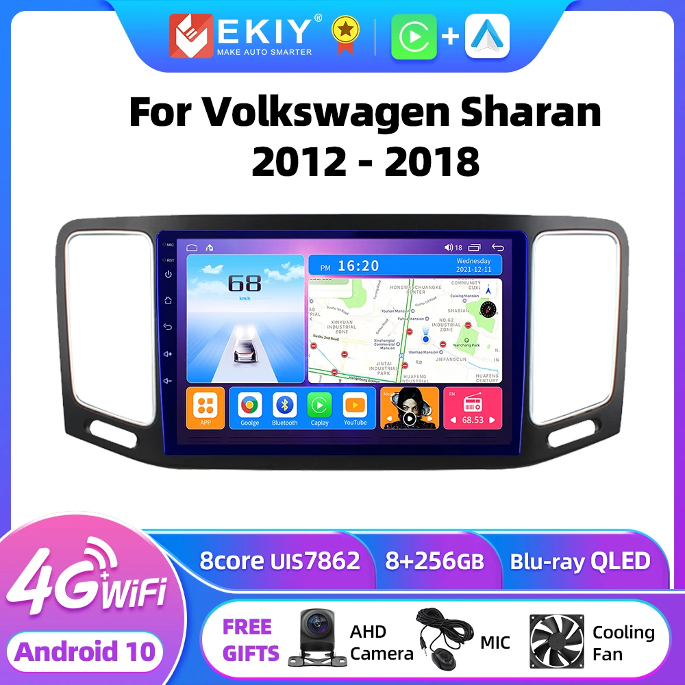 

EKIY T7 QLED DSP Android Auto Radio For Volkswagen Sharan 2012 - 2018 Stereo Car Multimedia Video Player 2din Carplay GPS Navi