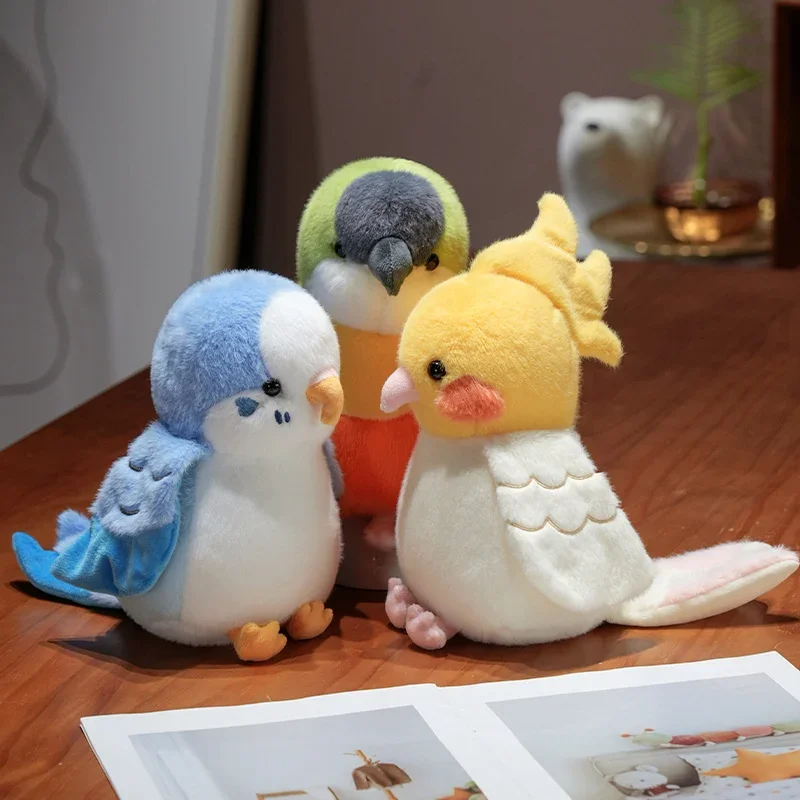

Lovely Simulation Vivid Parrot Hand Puppet Doll Plush Toys Comfy Fluffy Parrot Doll Funny Lively Childhood Education Game Props