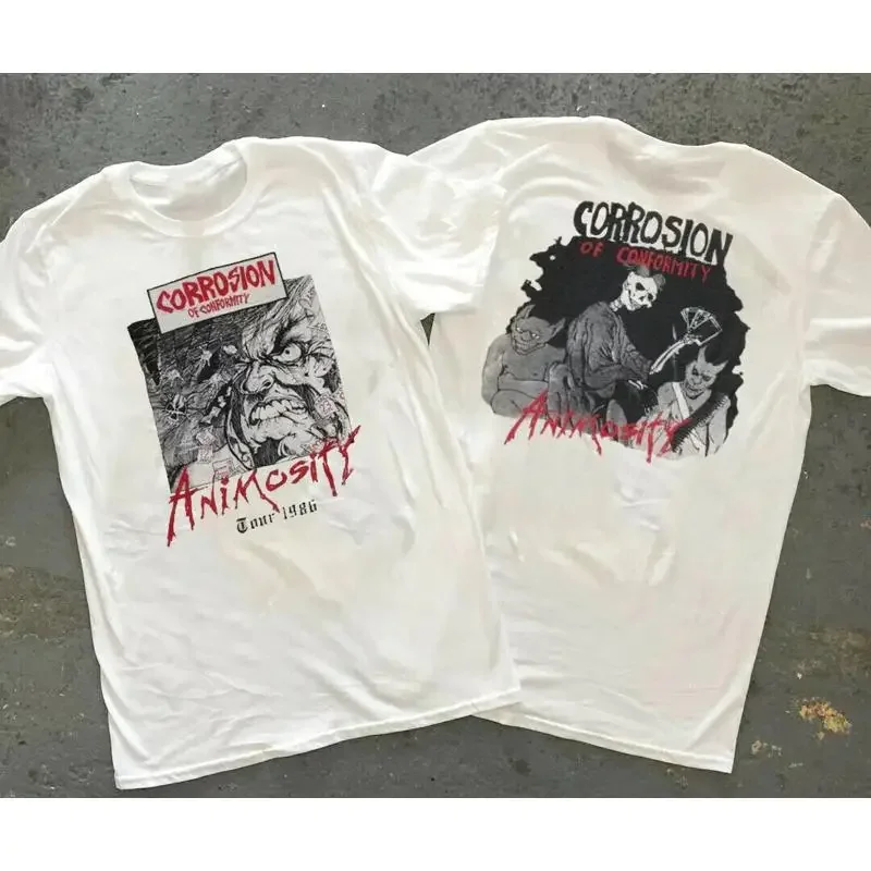 Vtg Corrosion Of Conformity Animosity Tour Cotton White T Shirt In419