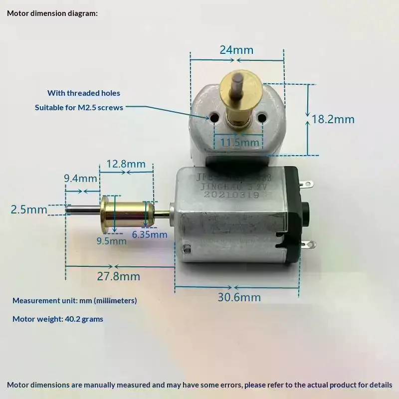1Pcs DC3.2V-3.7V High Torque Hair Clipper Hair Clipper Carving Hair Clipper Motor FF280SA-2583 DC Motor