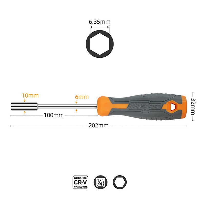 1/4 (6.35mm) Ratchet Screwdriver Bit Holder Handle Multifunctional Magnetic Bit Driver For Slotted Hex Torx Bit