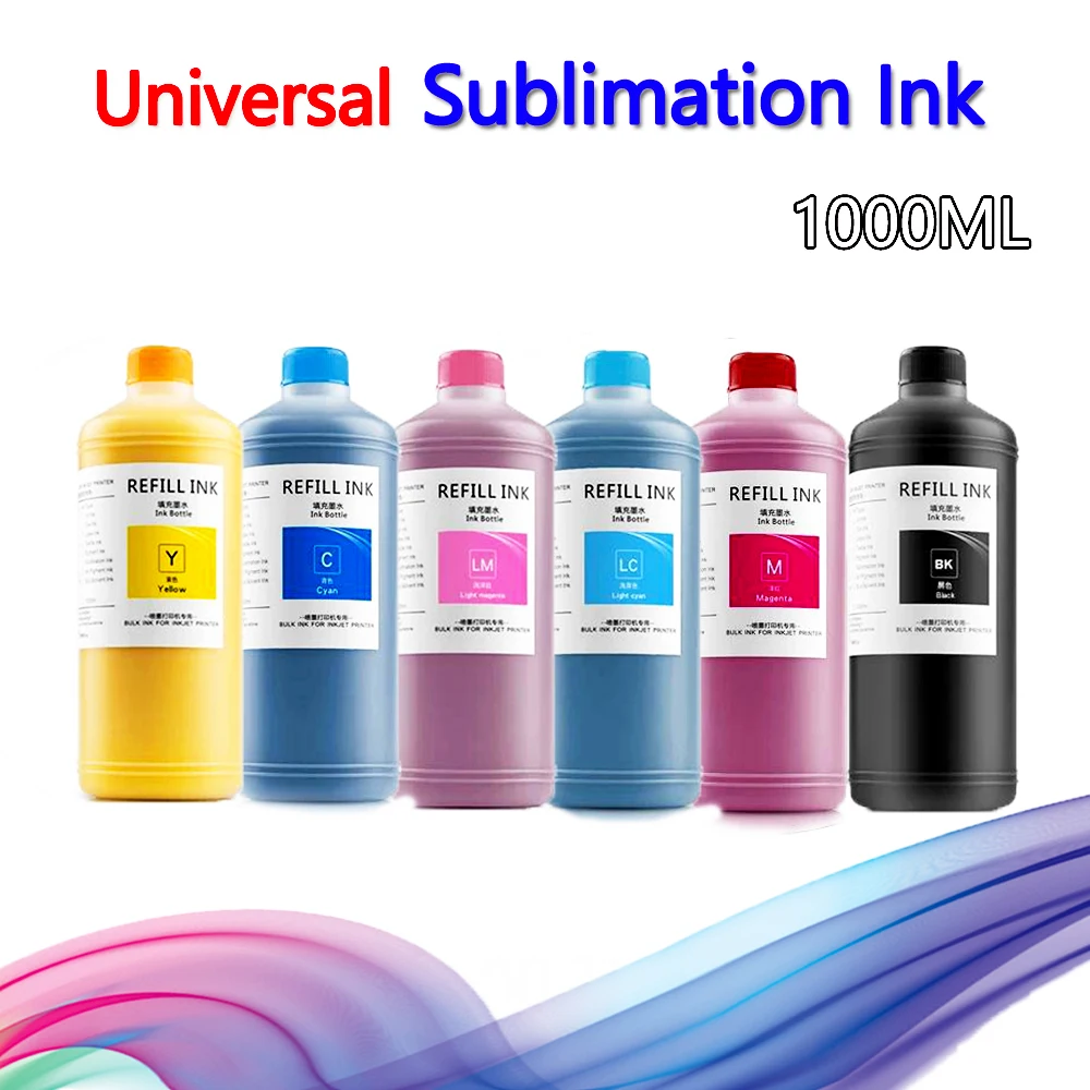 

Sublimation Ink For Epson ET 2720 2760 2750 15000 4700 3760 WF-7710 7720 7210 6 COLORS 1000ML