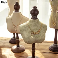 Necklace Chain Bust Jewelry Holder Elegant Mannequin Model for Home Bedroom Dresser