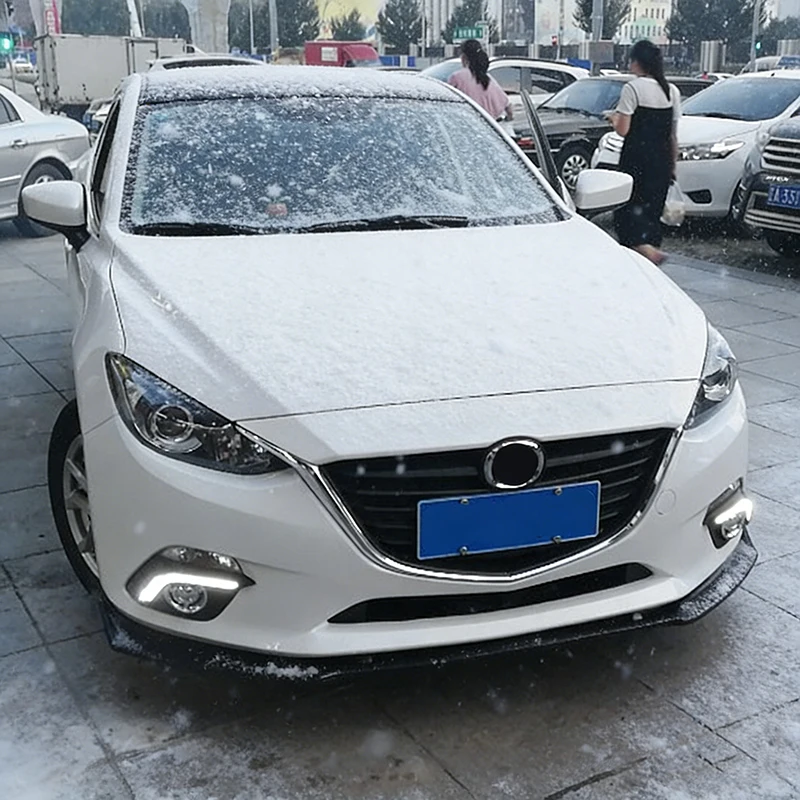 

Car Styling For Mazda 3 2014-2018 Front Bumper Lip Protector Plate Cover Trim Decoration Auto Accessories