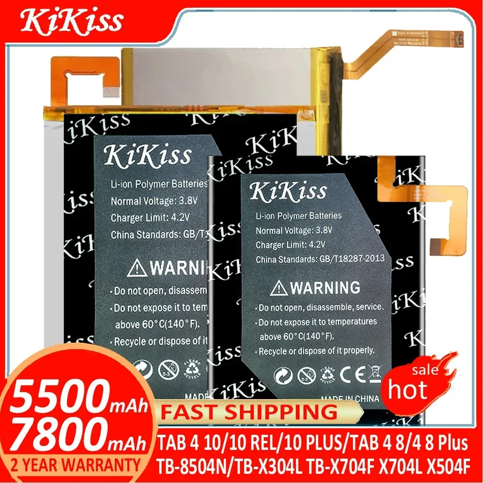 KiKiss Battery For Lenovo TAB 4 10/10 REL/10REL/10 PLUS/10PLUS/TAB 4 8/4 8 Plus/8Plus TB-8504N/TB-X304L TB-X704F X704L X504F