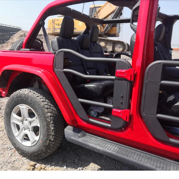 Auto Parts Steel Door Panel 4-Door Tubular Half Doors for Jeep Wrangler JL 2018-2023 New Plug and Play