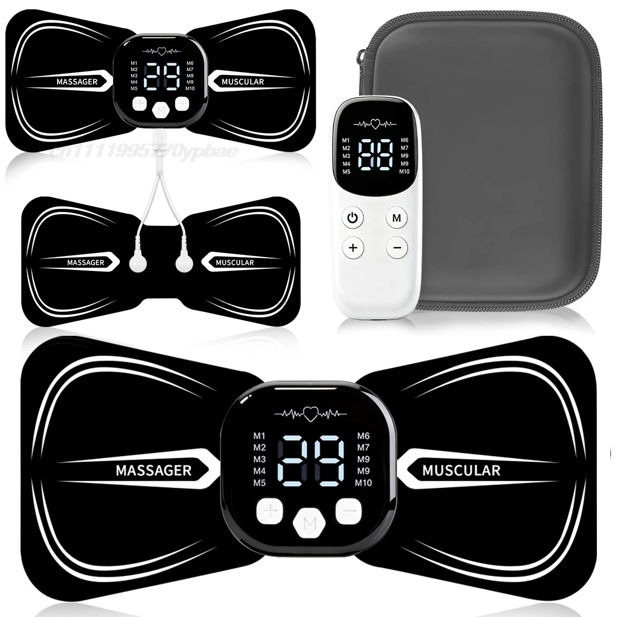 EMS TENS Massager - Smart Wireless Electric Muscle Stimulator Dual Channel Portable Body Relaxation Care Tool Storage Case