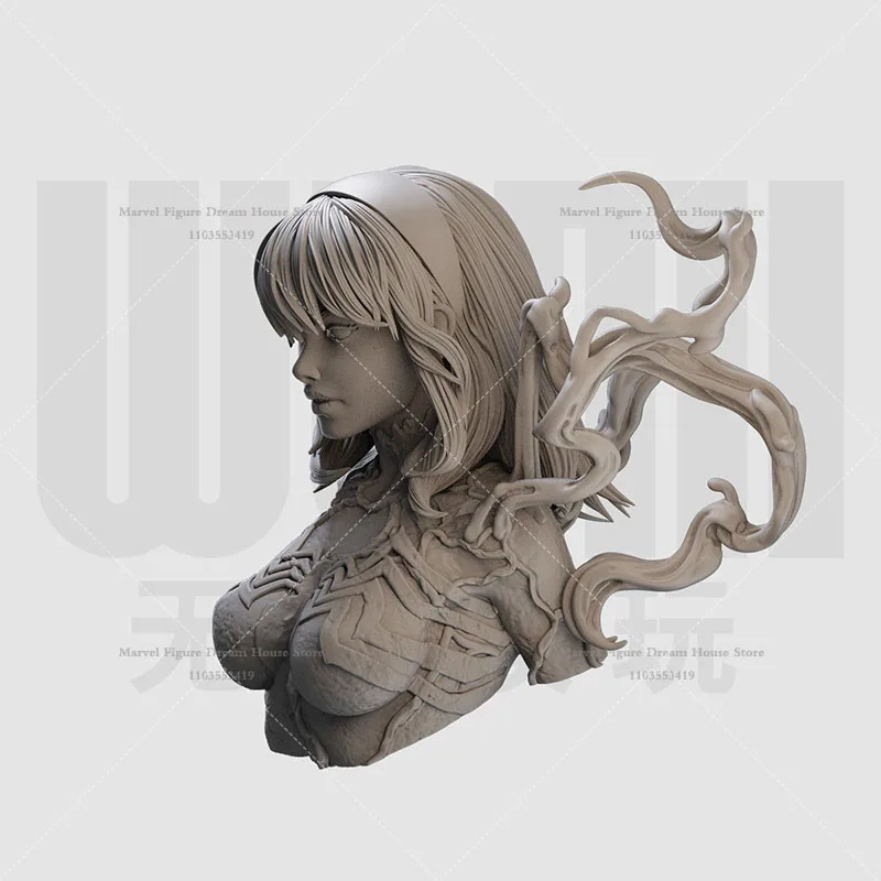 1/16 1/10 Scale DIY GK 3D Bust Resin Un-panited White Self-assembly Doll Shape-shifting  Abilities Liquid Texture Black Symbiote