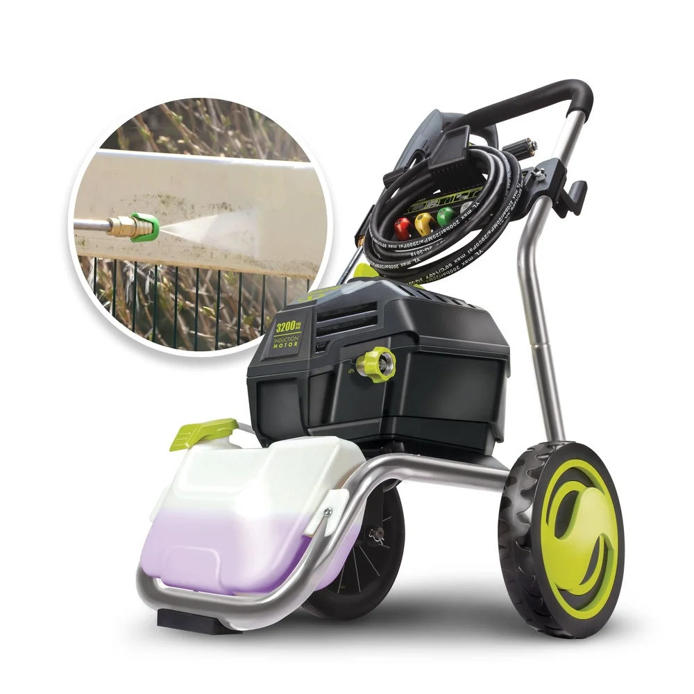 

Electric Pressure Washer 14.9-Amp 2500 PSI Quick Connect Nozzles Adjustable Wand 20ft Hose GFCI Power Cord Outdoor Cleaning