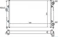 

Водяной радиатор двигателя MVW108034 для механической коробки передач GOLF III 525 × 34