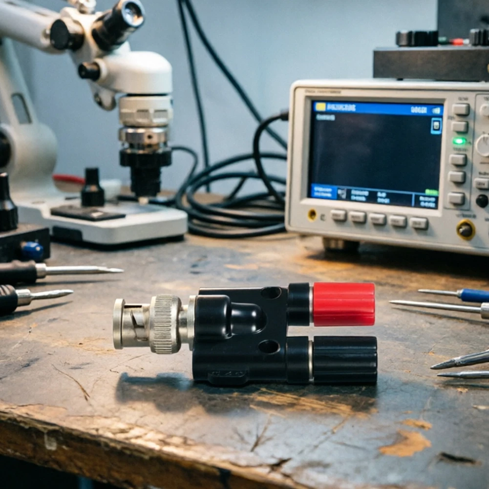 HT311 BNC to Banana Adapter Designed for Direct Connection Between BNC Instruments and Banana-Terminated Probes