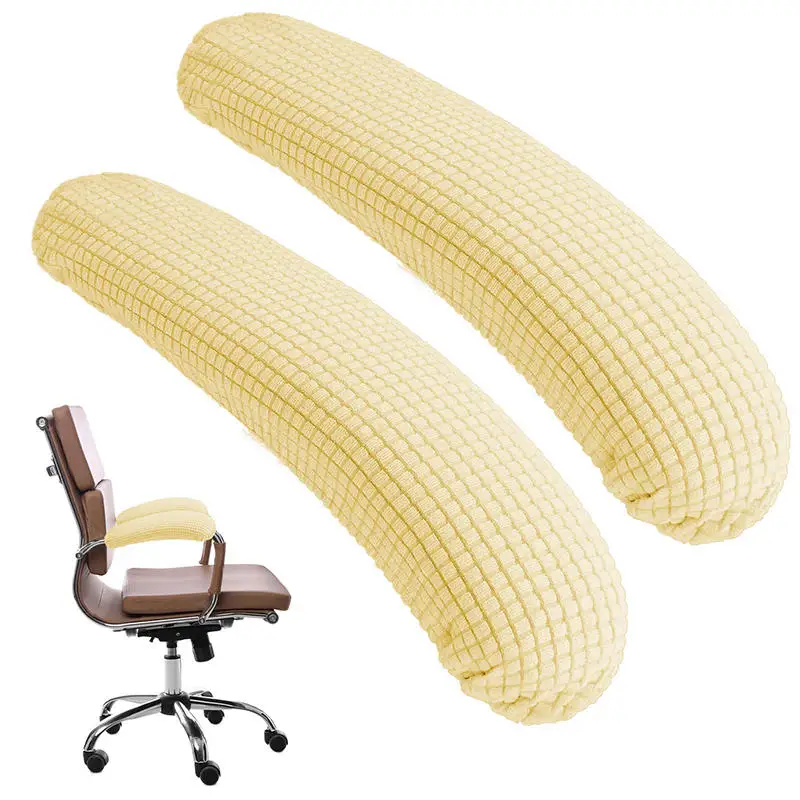 

New 1 Pair Office Chair Armrest Cover Removable Elastic Washable Waterproof Fabric Half Pack For