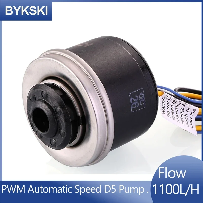 bykski bomba automatica de velocidade d5 pwm regulacao manual de velocidade maximo 5000rpm fluxo 1100l h data feedback tdp 23w 1500l h 01