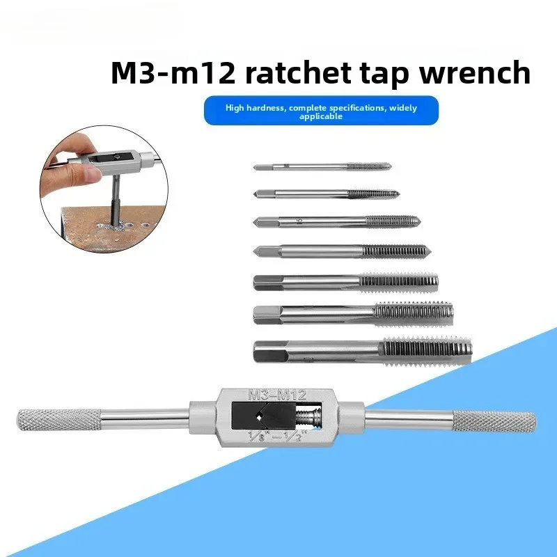 6/8 قطعة Hss اليد المسمار الحنفية يموت وجع Schroefdraad متري التوصيل الحنفية M3 M4 M5 M6 m8 M8 M12 مع Verstelbare الحنفية وجع 1/16-1/2" #1