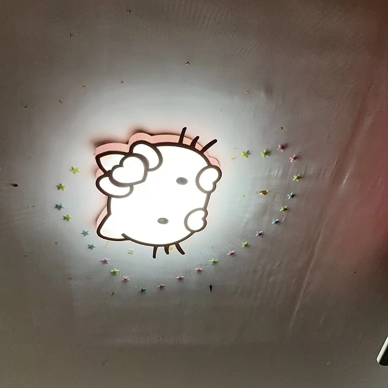 

Sanrio Hello Kitty cartoon cute ceiling light round lamp creative Kawaii for girls' bedroom living room decorative lighting gift