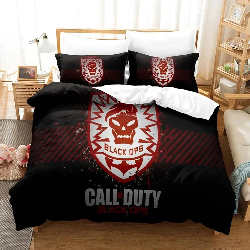 

Game Call of Duty Эмблема Логотип Комплект постельного белья Пододеяльник Постельное белье Комплект пододеяльников Наволочка Одеяло King Queen Size Постельное белье для мальчиков и взрослых
