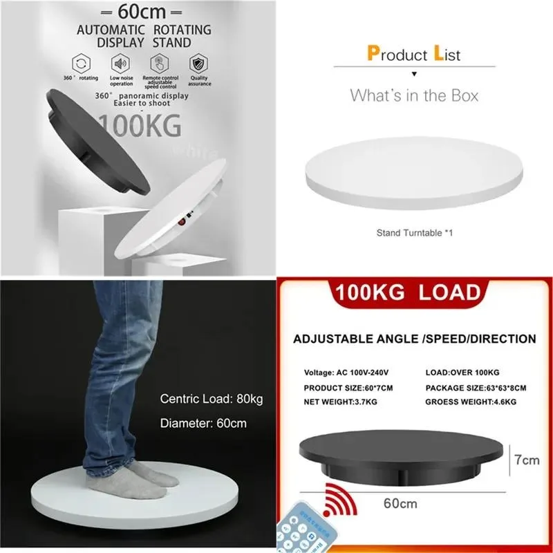 Electric Turntable Display Stand for Photography 3D Remote Control Rotary Table Bracket Product Showcase Scanning Platform