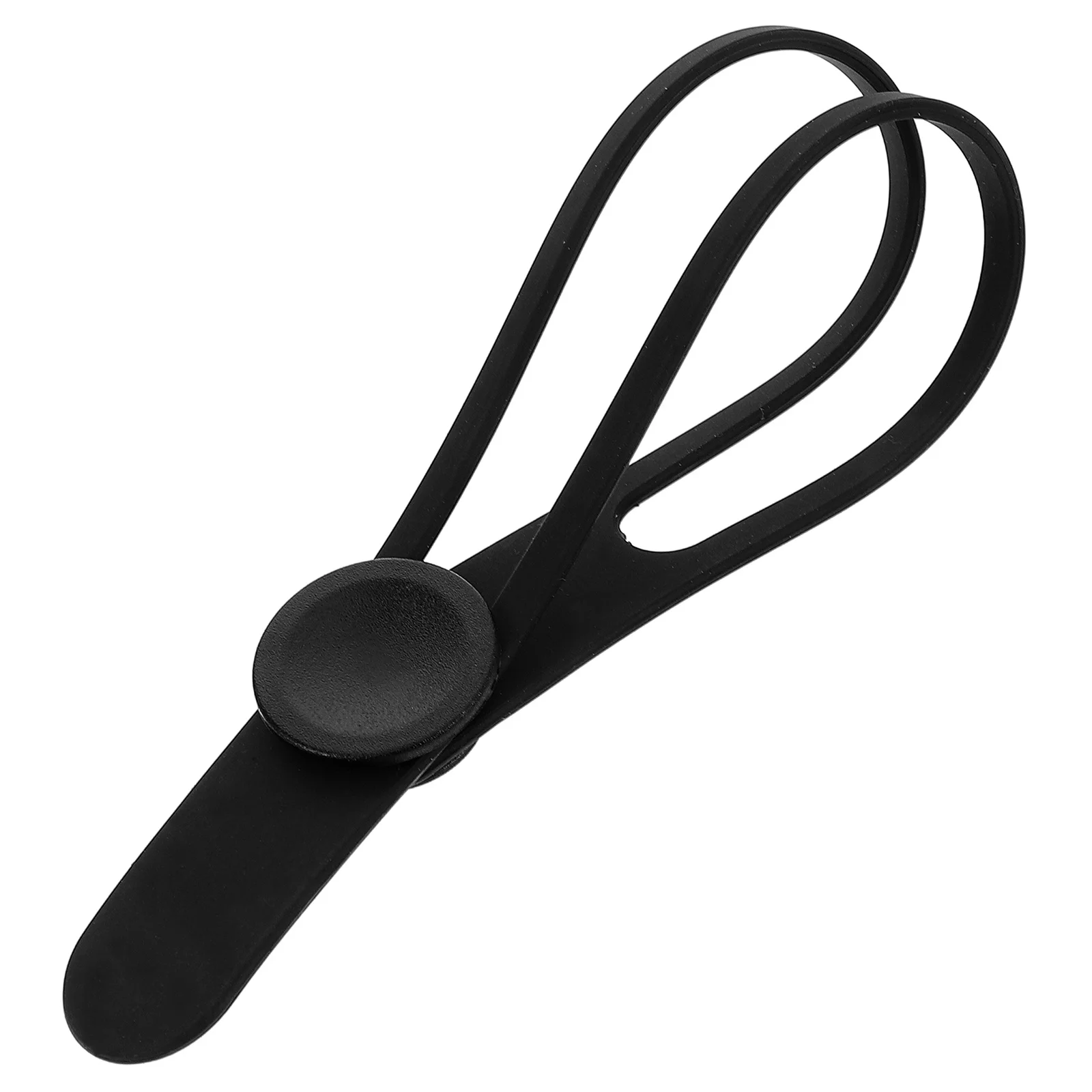 

Silicone Umbrella Strap Black Adjustable For Cable Management Organizer Storage Cord Ties Retainer Clamp Harness Loop