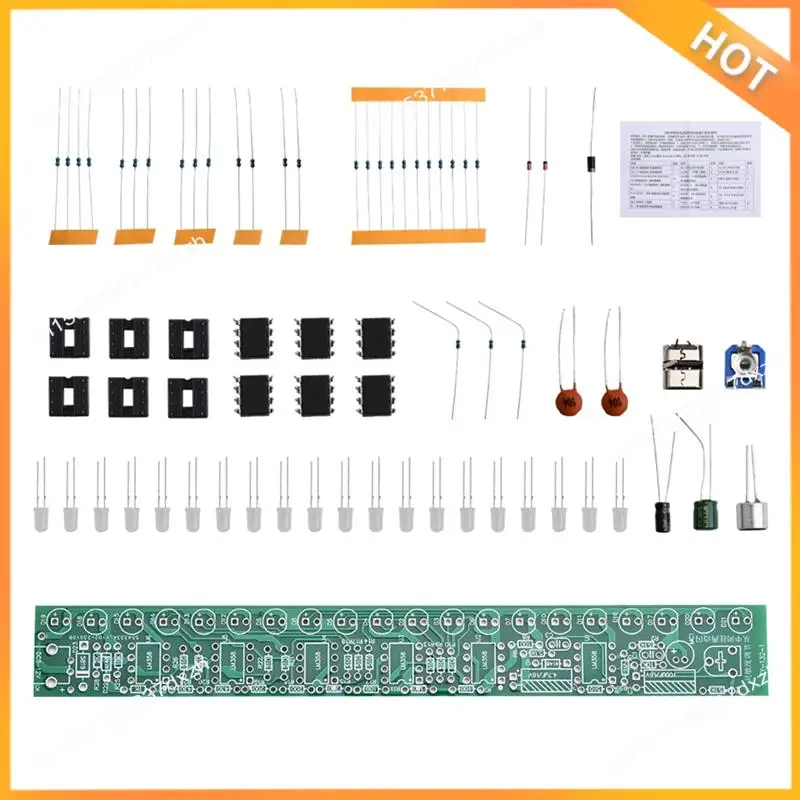 A43M مصباح الطيف الصوتي لتقوم بها بنفسك عدة LED مؤشر مستوى الصوت الموسيقى الصوت لوحة دوائر كهربائية لتقوم بها بنفسك عدة LED مؤشر مستوى الصوت أ