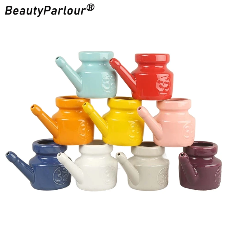 250/350ML Ceramic Neti Pot Nose Cleaning Pot Durable Leakproof Spout Pot For Nasal Rinsing Nose Washing Men Women