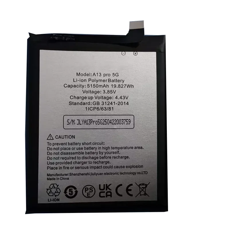 10PCS / LOT A13Pro Original Battery For UMI Umidigi A13 Pro 5G Battery Bateria Batteries