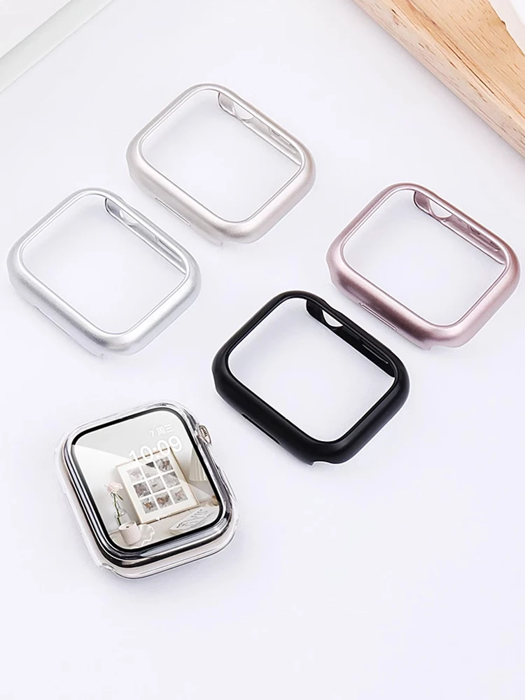 Cover For Apple Watch Case 46mm 42mm 41mm 45mm 44mm 40mm Accessories PC screen Protector bumper iWatch Series 11 10 9 7 8 6 se